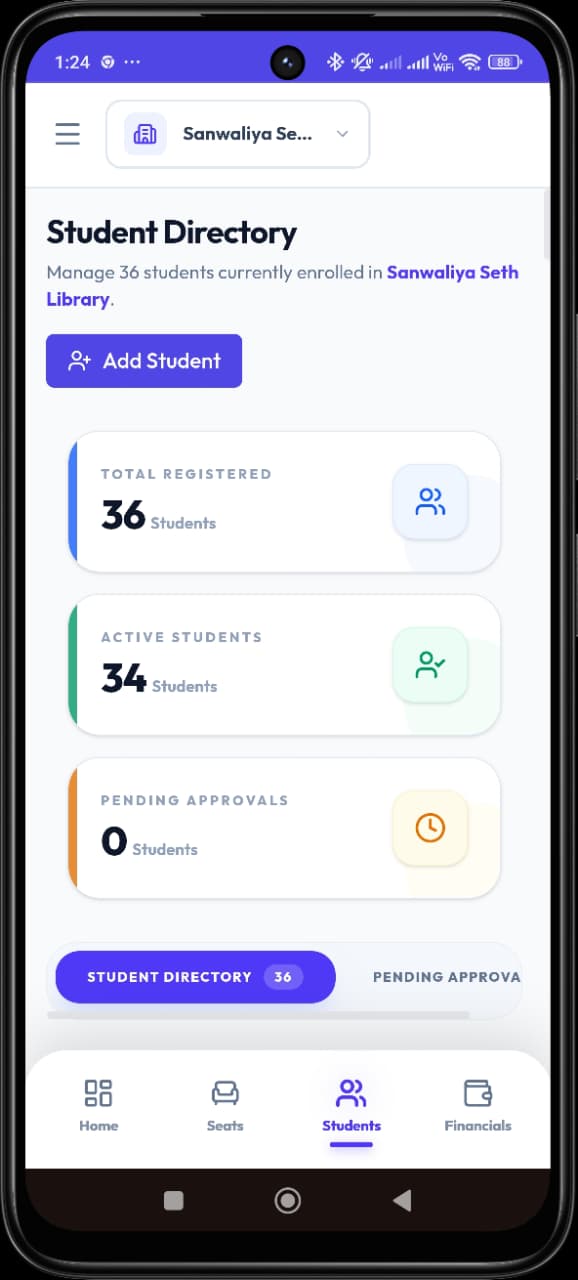 Library Student Admission Software